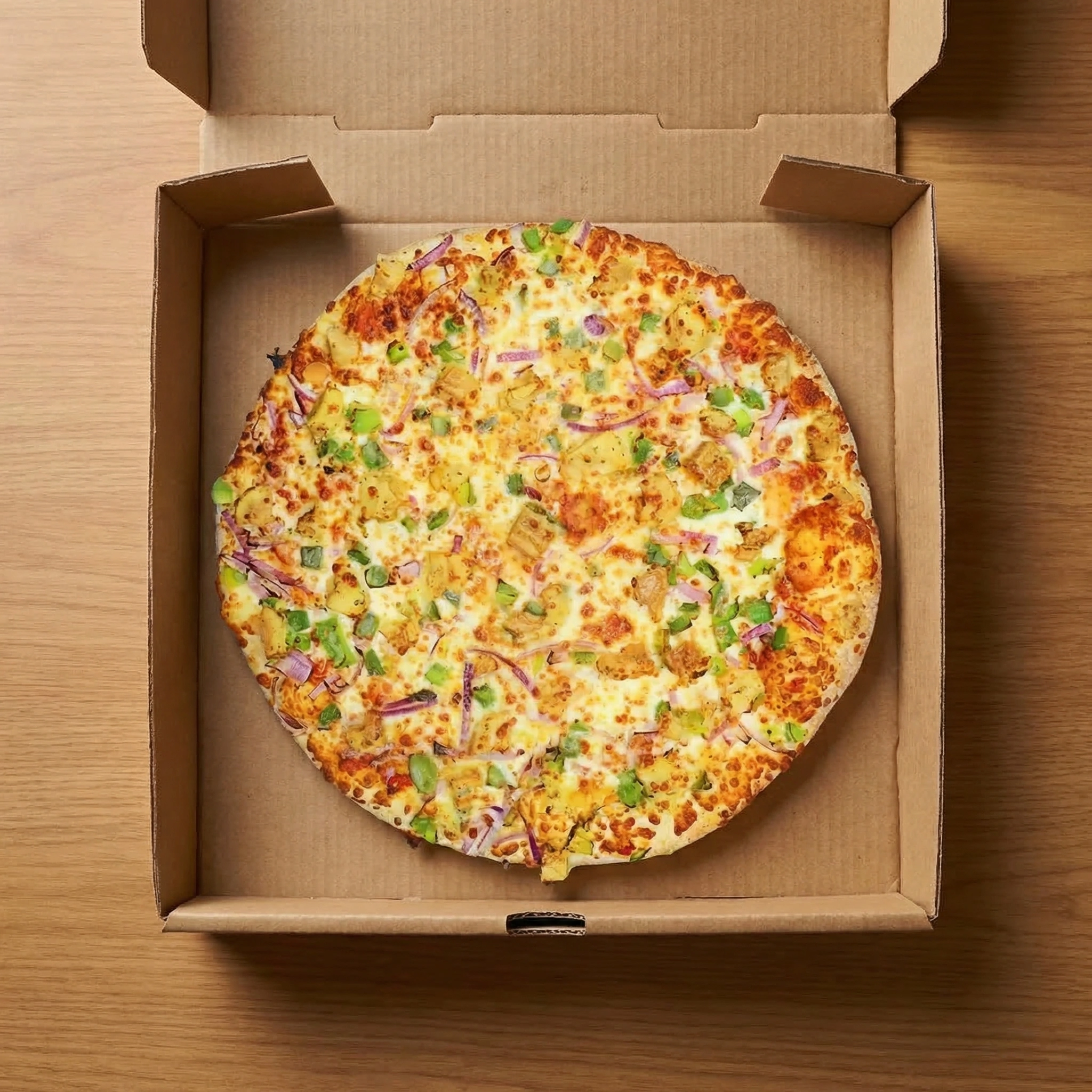 Malai Chaap Pizza at Panjab Pizza in Calgary